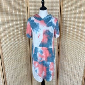 Vici Sporty Tie Dye Hoodie Dress